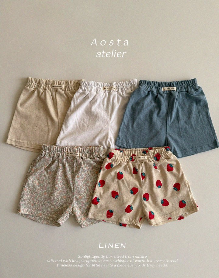 Aosta - Korean Baby Fashion - #babywear - Linen Short Pants - 9