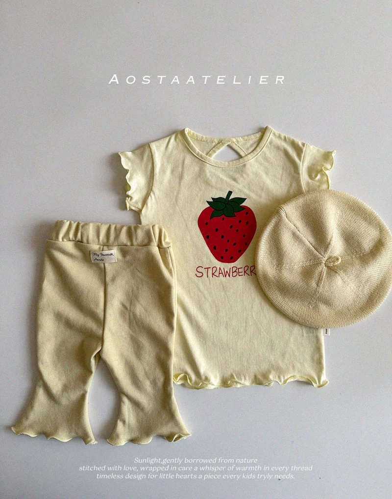Aosta - Korean Baby Fashion - #babyoutfit - Strawberry One-piece - 4