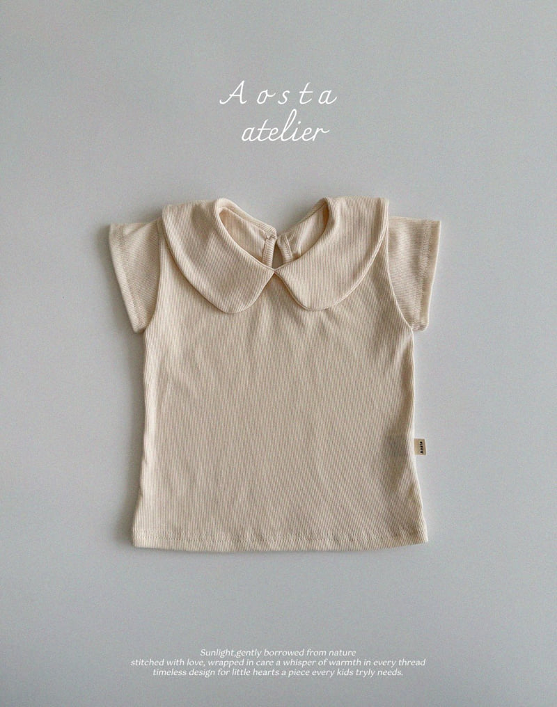 Aosta - Korean Baby Fashion - #babywear - Rib Collar Tee - 8