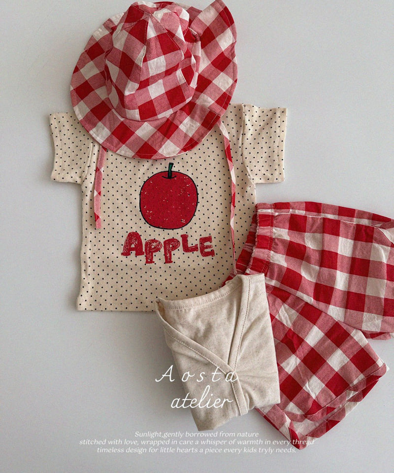Aosta - Korean Baby Fashion - #babywear - Rib Apple Tee - 7