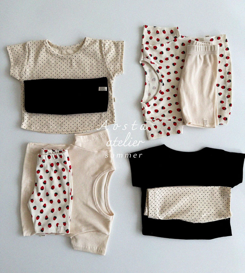 Aosta - Korean Baby Fashion - #babyoutfit - Rib Short Sleeve Tee - 4