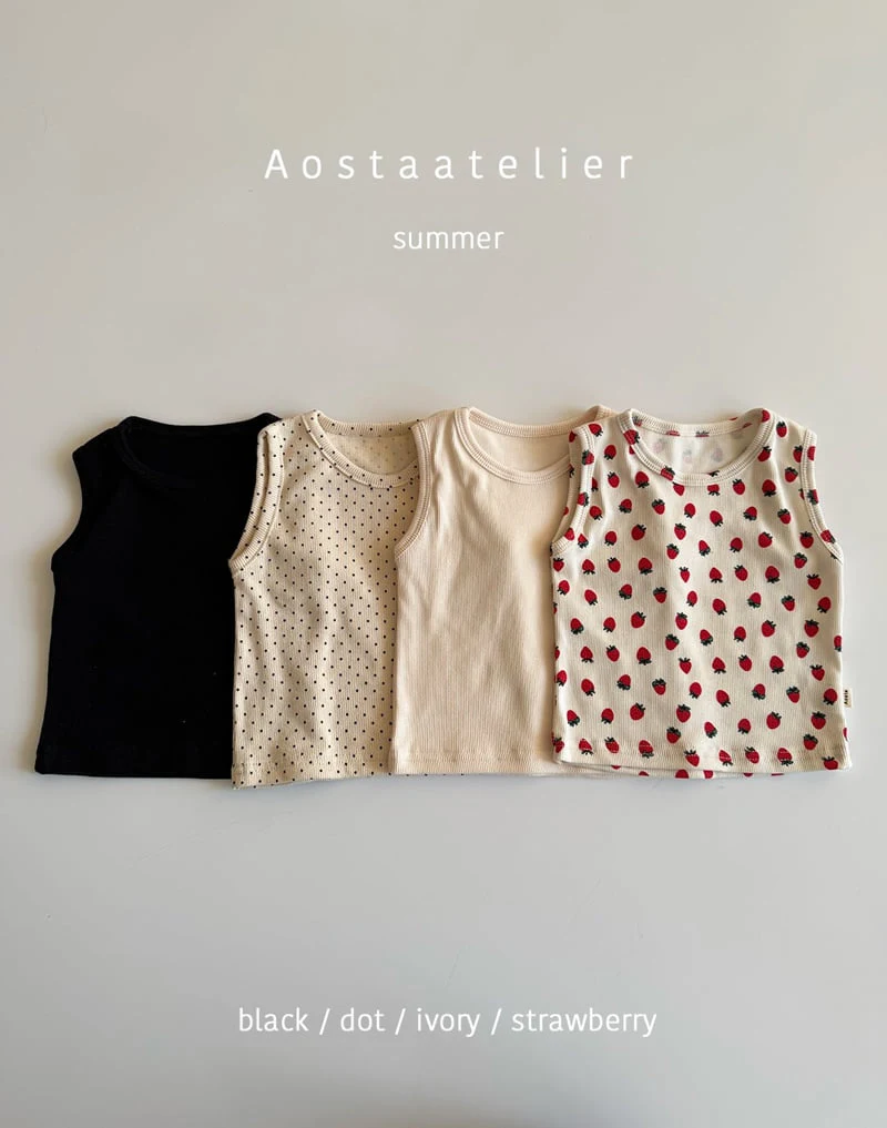 Aosta - Korean Baby Fashion - #babywear - Rib Sleeveless