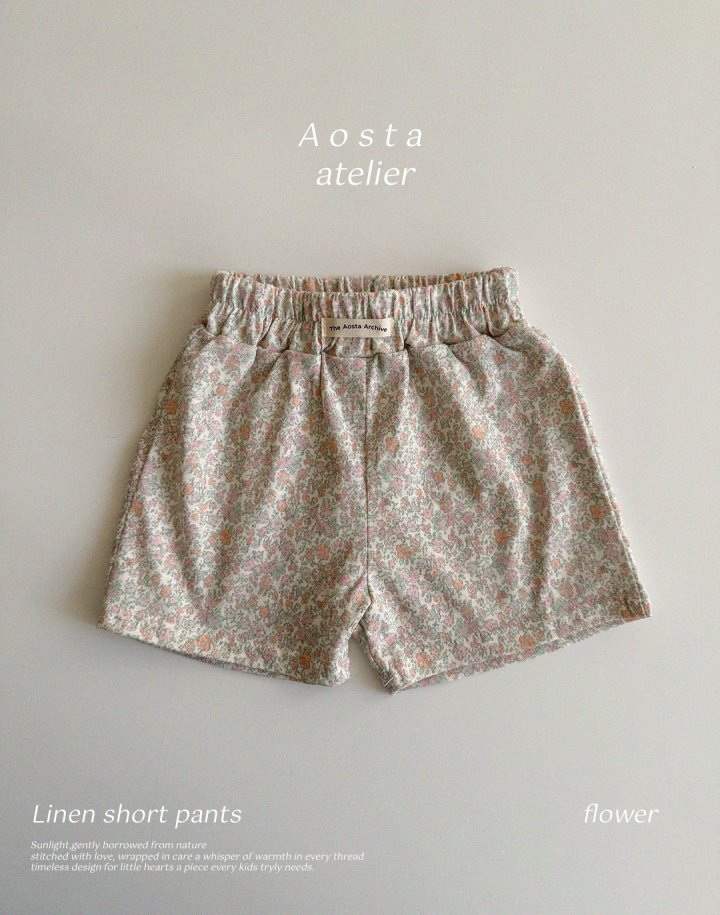 Aosta - Korean Baby Fashion - #onlinebabyboutique - Linen Short Pants - 10