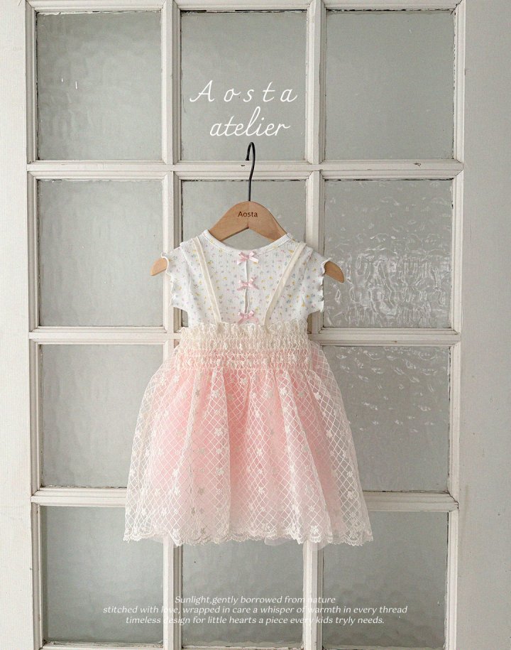 Aosta - Korean Baby Fashion - #onlinebabyboutique - Lace Dress - 3