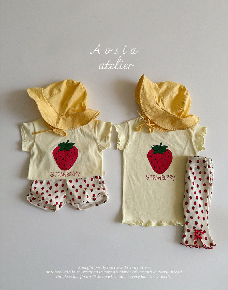 Aosta - Korean Baby Fashion - #onlinebabyboutique - Strawberry One-piece - 5
