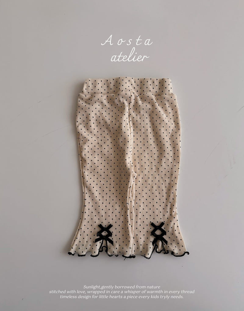Aosta - Korean Baby Fashion - #babywear - Rib Ribbon Pants - 4