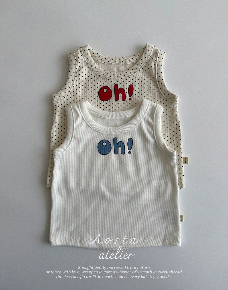 Aosta - Korean Baby Fashion - #onlinebabyboutique - Rib Oh Sleeveless
