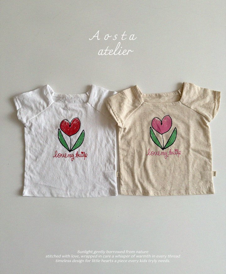 Aosta - Korean Baby Fashion - #onlinebabyshop - Linen Tulip Tee