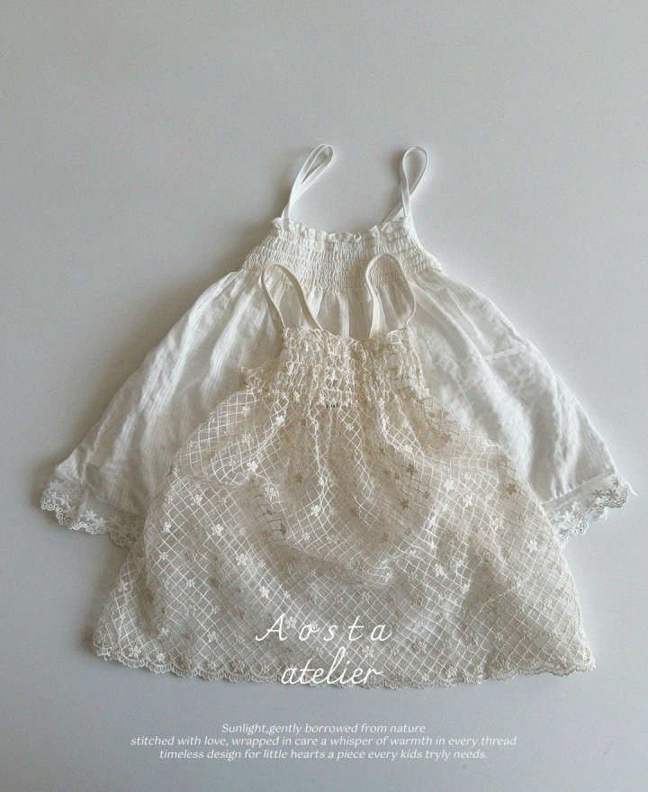Aosta - Korean Baby Fashion - #onlinebabyboutique - Lace Dress - 4