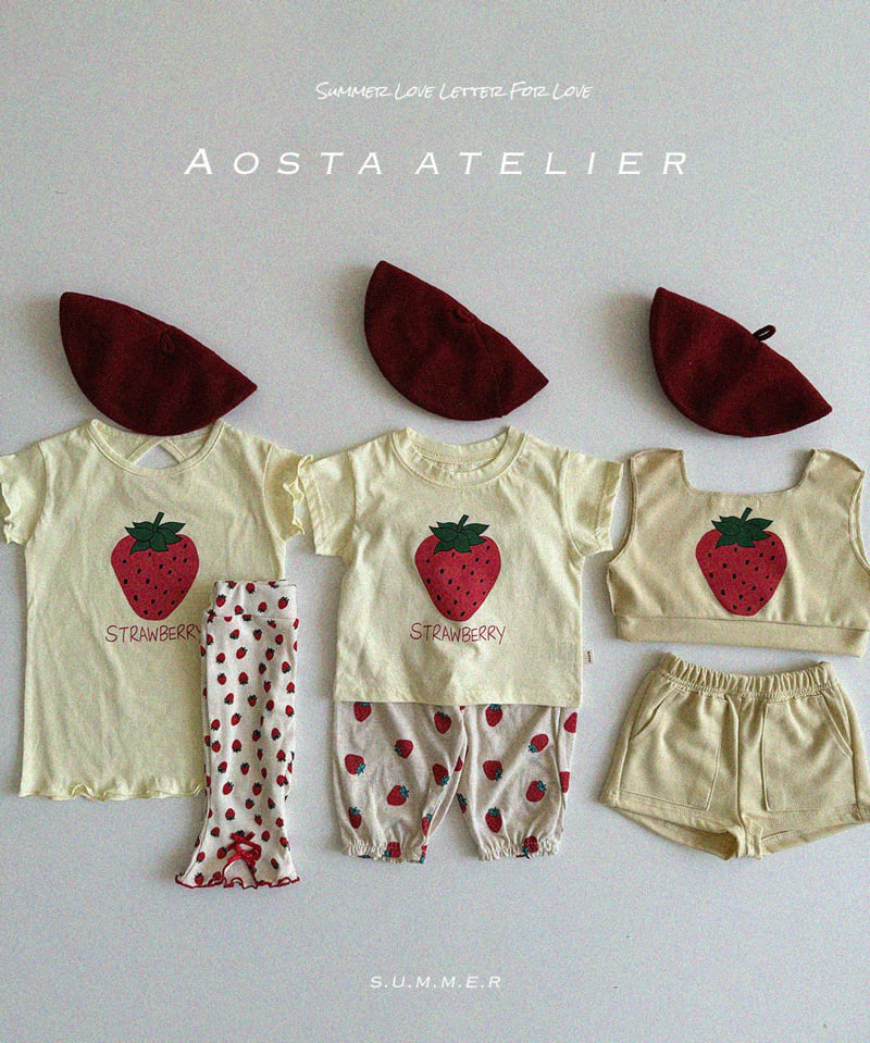 Aosta - Korean Baby Fashion - #onlinebabyshop - Strawberry One-piece - 6