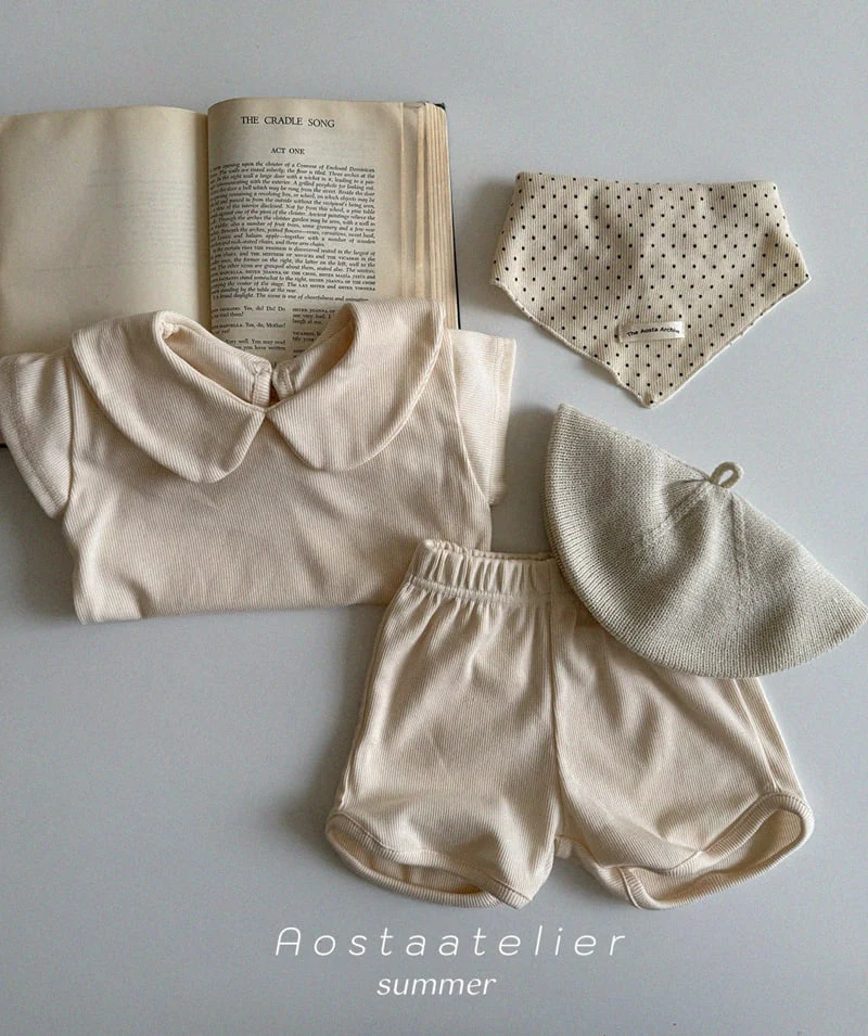 Aosta - Korean Baby Fashion - #onlinebabyshop - Rib Collar Tee - 10