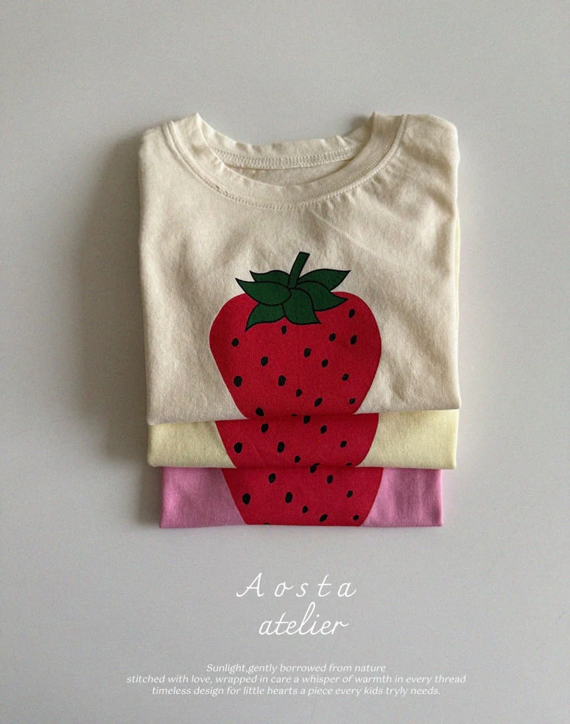 Aosta - Korean Baby Fashion - #onlinebabyshop - Strawberry Tee - 7