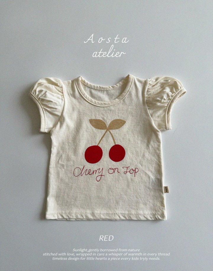 Aosta - Korean Baby Fashion - #smilingbaby - Cherry Puff Tee - 9