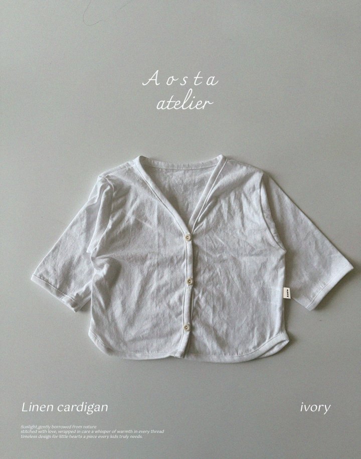 Aosta - Korean Baby Fashion - #smilingbaby - Linen Cardigan - 9
