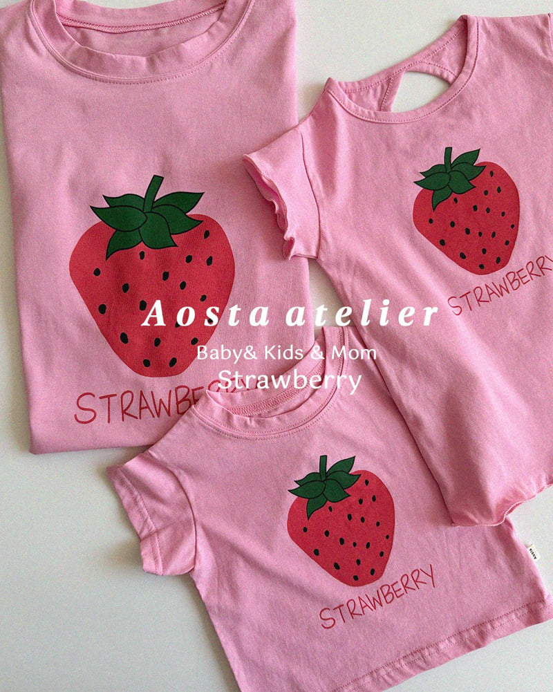 Aosta - Korean Baby Fashion - #smilingbaby - Strawberry Mom Tee - 9