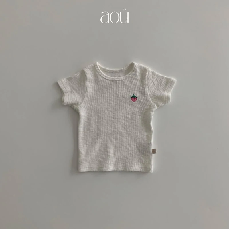 Aou Studio - Korean Baby Fashion - #babyboutique - Strawberry Rib Tee - 3