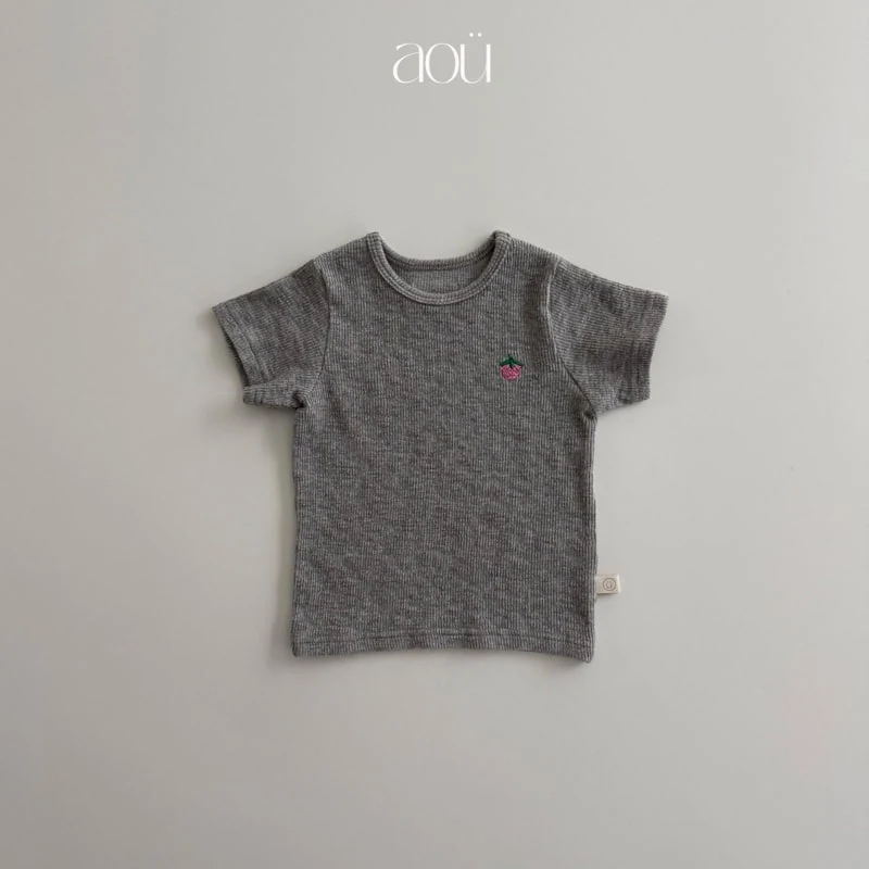 Aou Studio - Korean Baby Fashion - #babyboutique - Strawberry Rib Tee - 4
