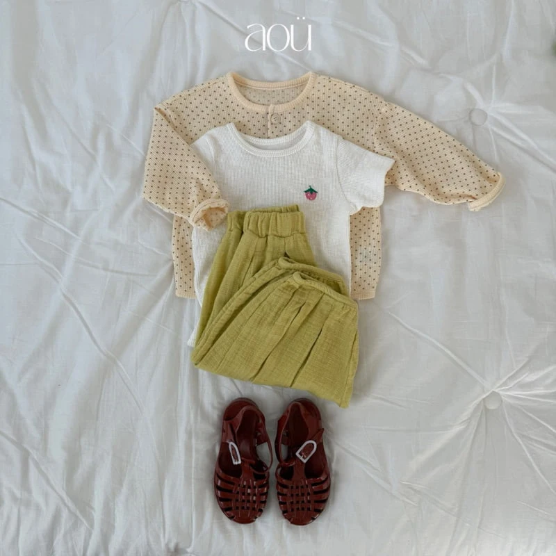 Aou Studio - Korean Baby Fashion - #babyfashion - Strawberry Rib Tee - 6