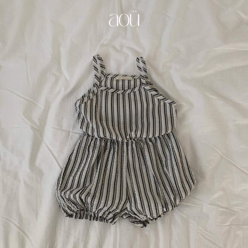 Aou Studio - Korean Baby Fashion - #babylifestyle - Like Stipe Romper - 4