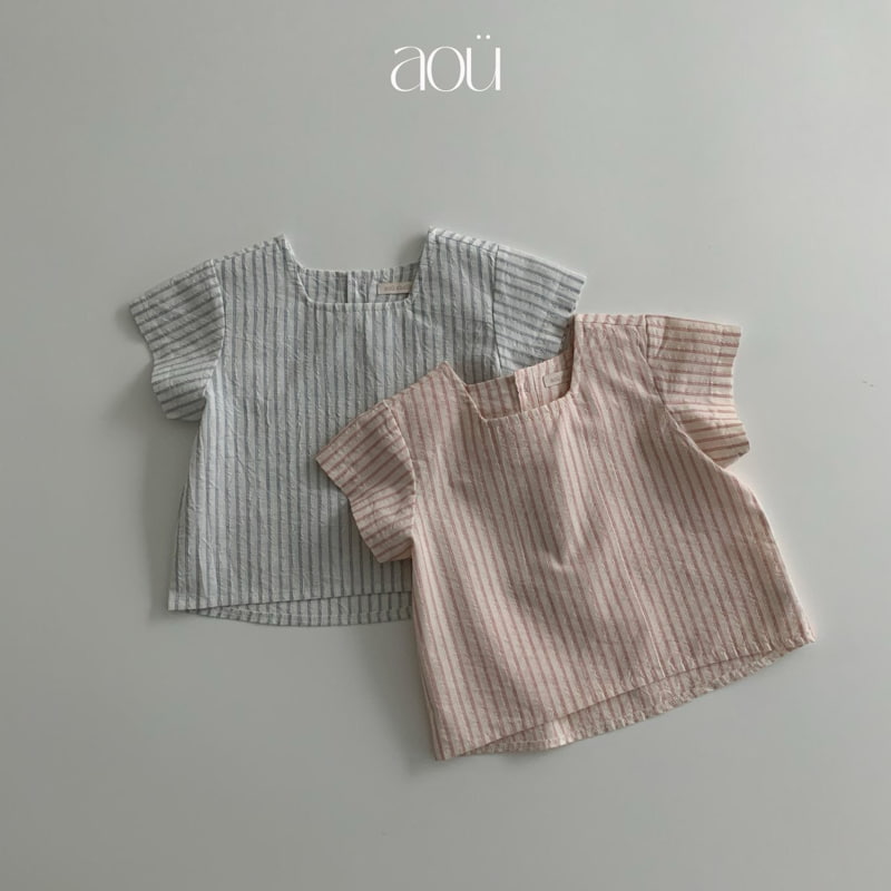 Aou Studio - Korean Baby Fashion - #babyootd - Plain Blouse