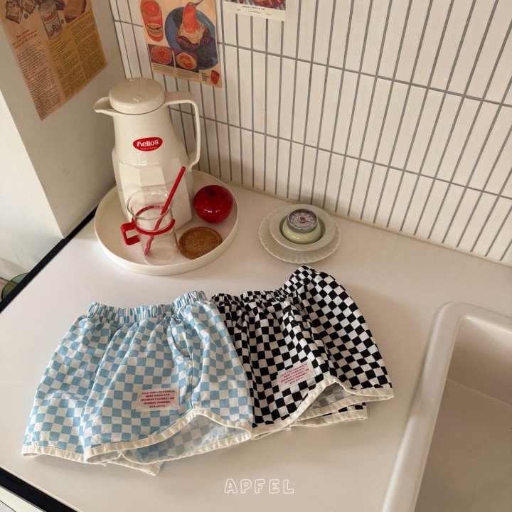 Apfel - Korean Children Fashion - #prettylittlegirls - Checkerboard Shorts - 4