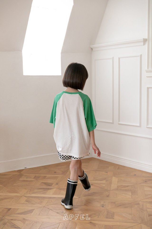 Apfel - Korean Children Fashion - #kidsshorts - Half Moon Raglan Tee - 5