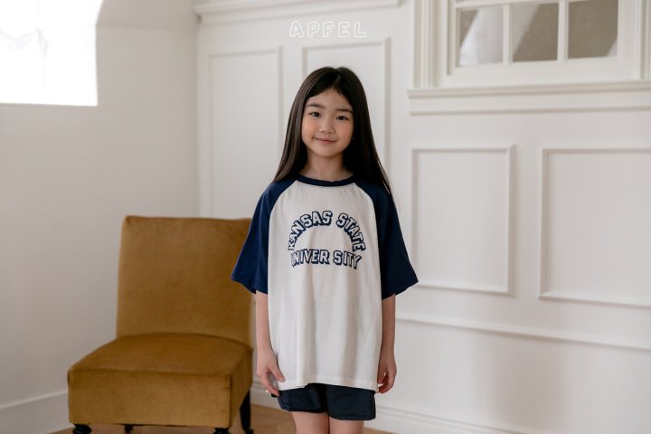 Apfel - Korean Children Fashion - #kidzfashiontrend - Half Moon Raglan Tee - 7