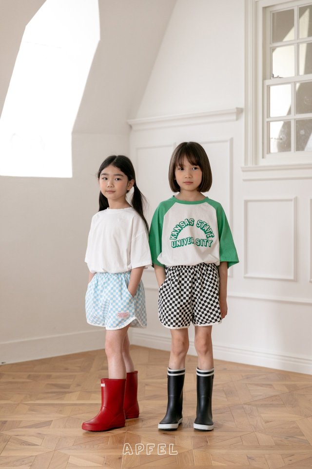 Apfel - Korean Children Fashion - #minifashionista - Checkerboard Shorts - 2