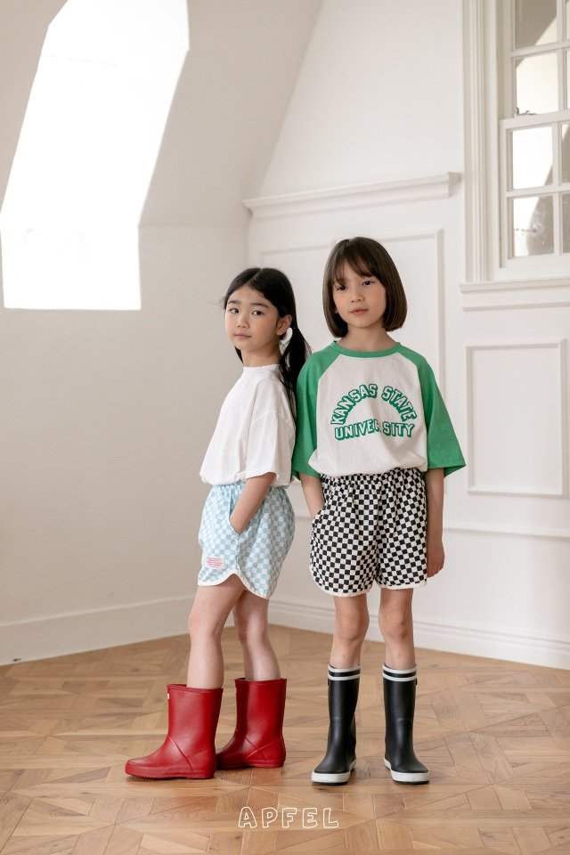 Apfel - Korean Children Fashion - #prettylittlegirls - Checkerboard Shorts - 3