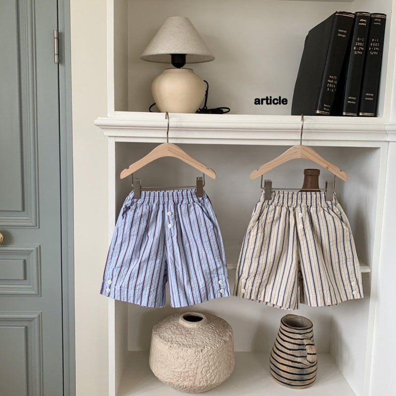 Article - Korean Children Fashion - #Kfashion4kids - Stripe Seersucker Pants