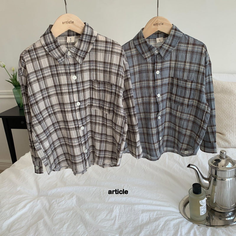 Article - Korean Children Fashion - #Kfashion4kids - Melo Check Shirt - 6