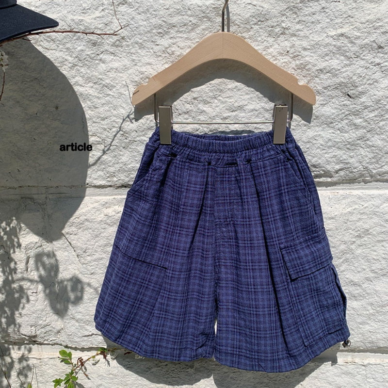 Article - Korean Children Fashion - #Kfashion4kids - Check Garment Bermuda Pants - 3
