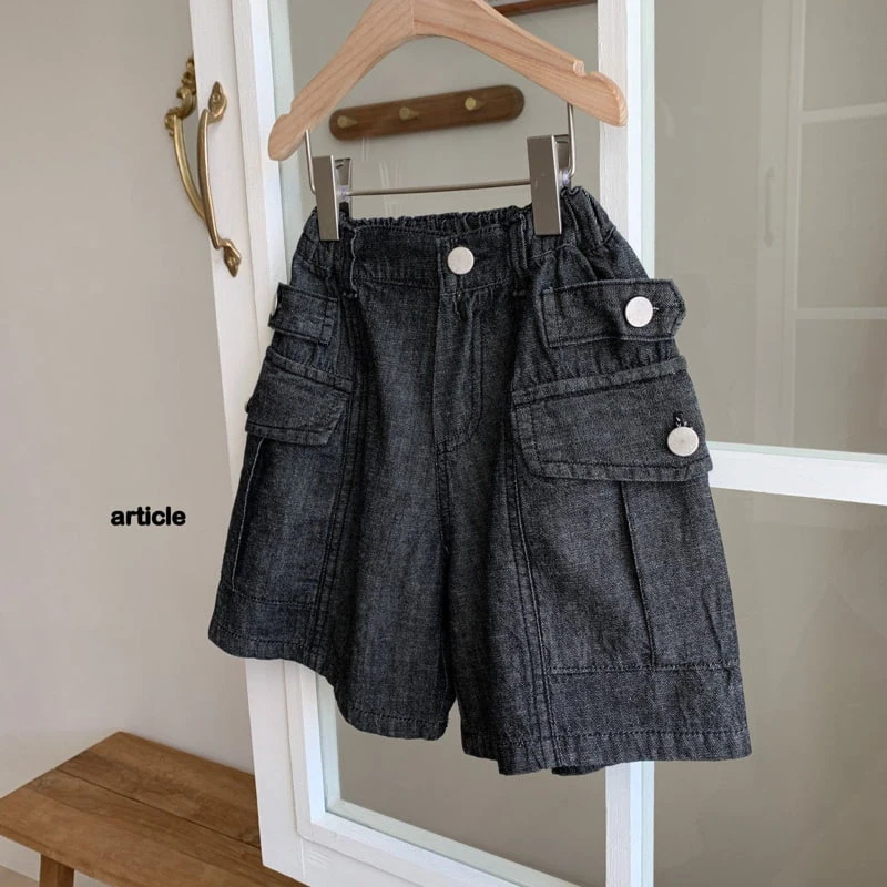 Article - Korean Children Fashion - #childofig - Bijo Cargo Bermuda Denim Pants - 7