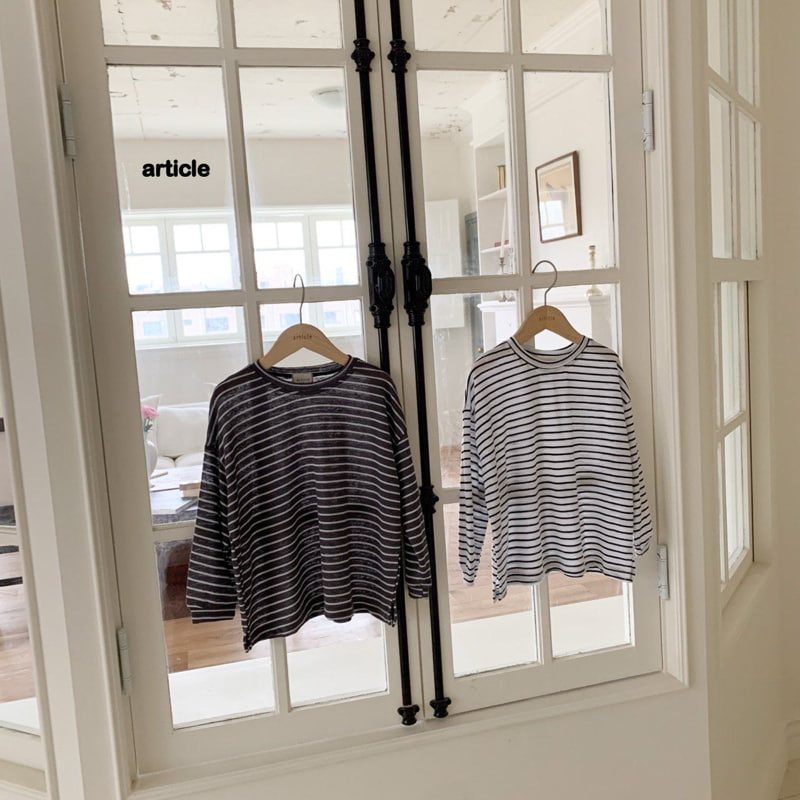 Article - Korean Children Fashion - #childofig - Linen Stripe Tee - 6
