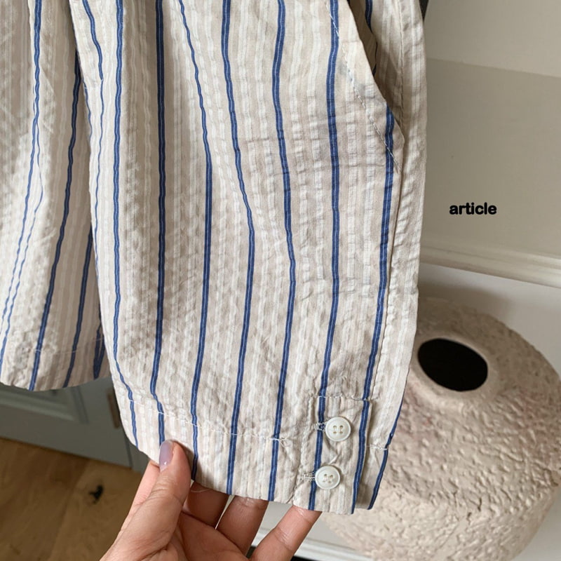 Article - Korean Children Fashion - #childofig - Stripe Seersucker Pants - 6