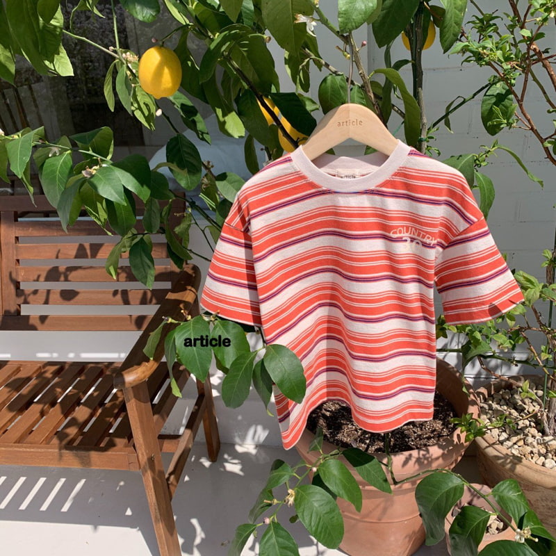 Article - Korean Children Fashion - #childofig - Country Stripe Tee - 2