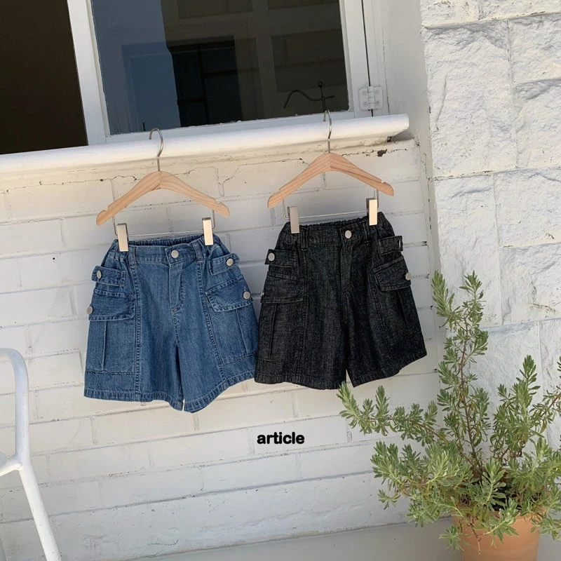 Article - Korean Children Fashion - #childrensboutique - Bijo Cargo Bermuda Denim Pants - 8