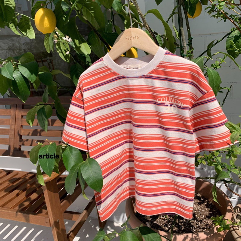 Article - Korean Children Fashion - #childrensboutique - Country Stripe Tee - 3