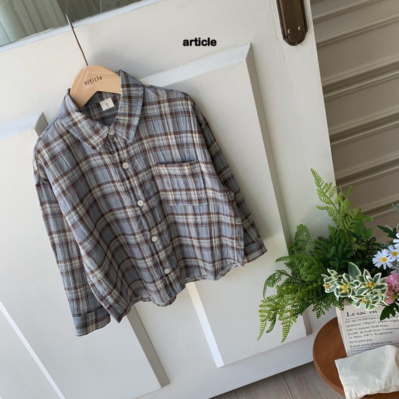 Article - Korean Children Fashion - #discoveringself - Melo Check Shirt