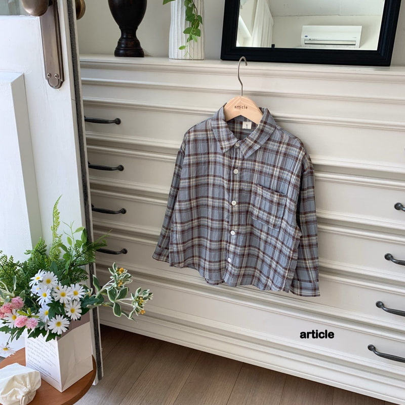 Article - Korean Children Fashion - #fashionkids - Melo Check Shirt - 2