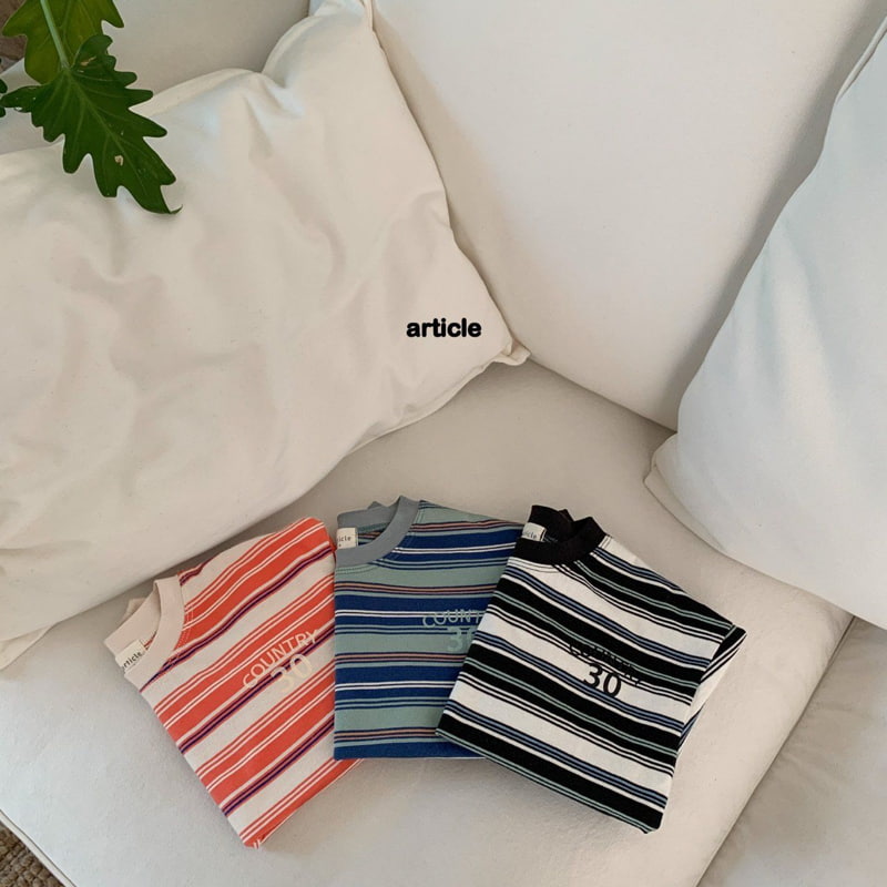 Article - Korean Children Fashion - #kidzfashiontrend - Country Stripe Tee - 9
