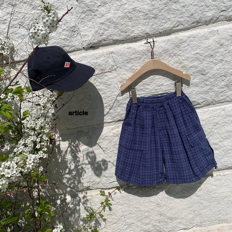 Article - Korean Children Fashion - #kidzfashiontrend - Check Garment Bermuda Pants - 2