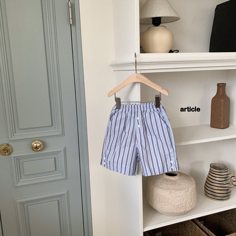 Article - Korean Children Fashion - #littlefashionista - Stripe Seersucker Pants - 2