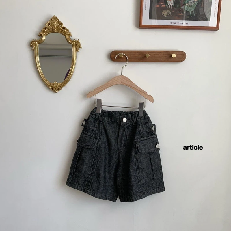Article - Korean Children Fashion - #toddlerclothing - Bijo Cargo Bermuda Denim Pants - 5