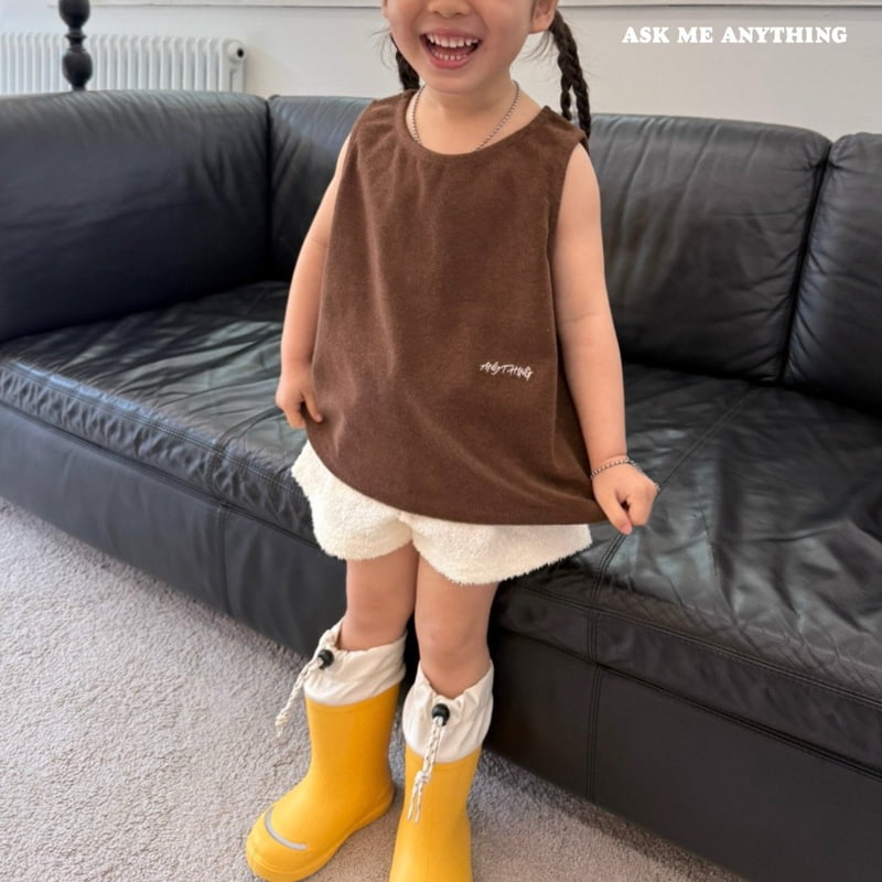 Ask Me Anything - Korean Children Fashion - #Kfashion4kids - Sugar Terry Sleeveless Tee - 3