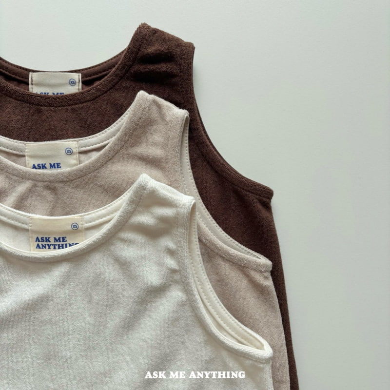 Ask Me Anything - Korean Children Fashion - #childofig - Sugar Terry Sleeveless Tee - 11