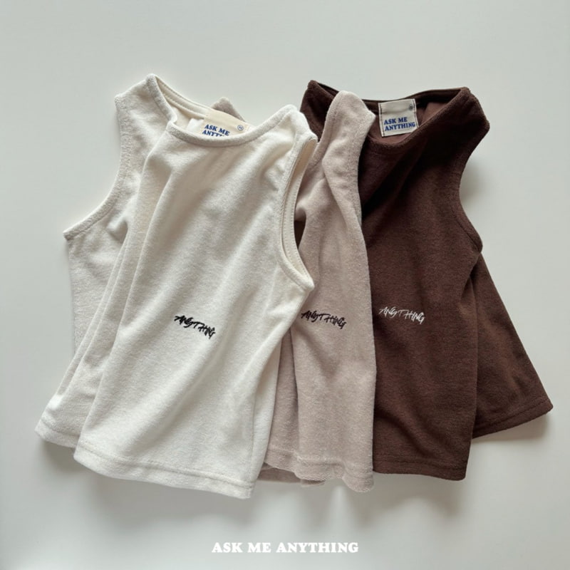 Ask Me Anything - Korean Children Fashion - #childrensboutique - Sugar Terry Sleeveless Tee - 12