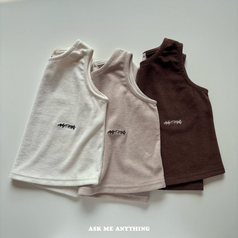 Ask Me Anything - Korean Children Fashion - #kidsstore - Sugar Terry Sleeveless Tee