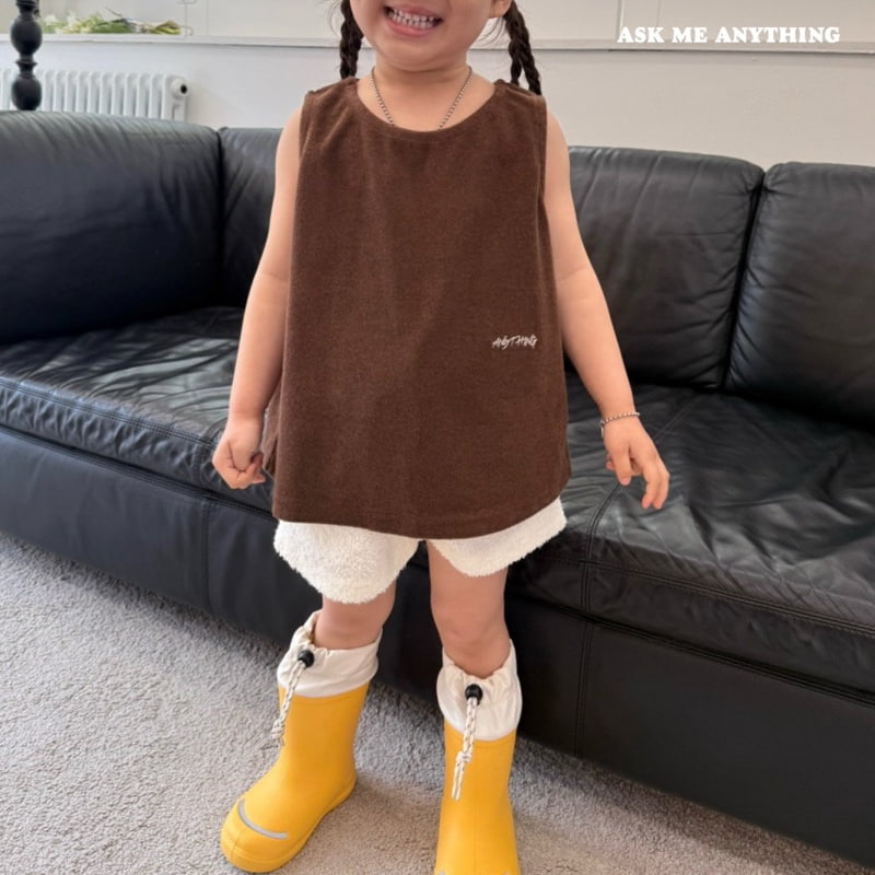 Ask Me Anything - Korean Children Fashion - #kidzfashiontrend - Sugar Terry Sleeveless Tee - 2