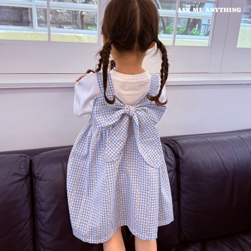 Ask Me Anything - Korean Children Fashion - #kidzfashiontrend - Back Ribbon Dress - 12